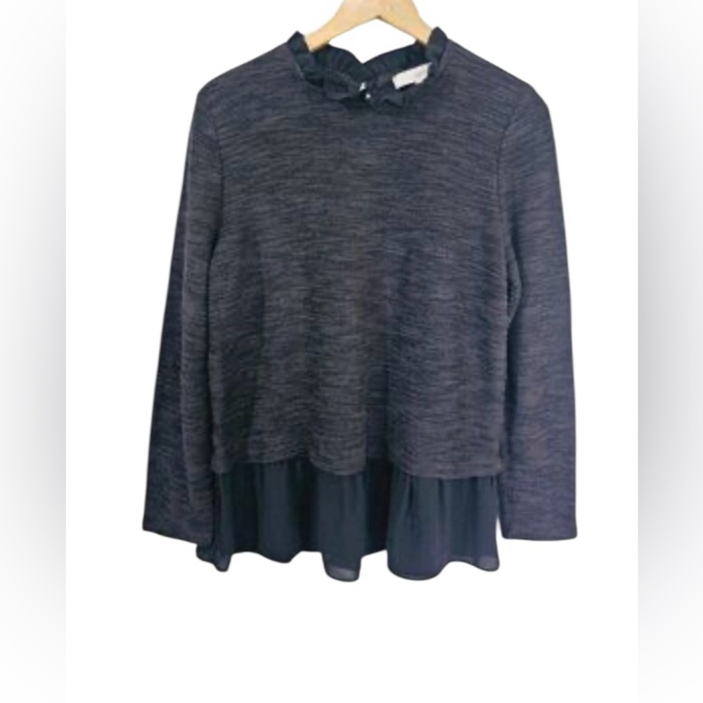 NWOT Loft Mixed Media Top